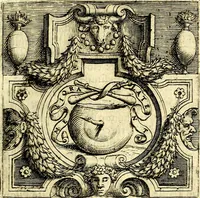 An illustration from Imprese illustri di diuersi, coi discorsi di Camillo Camilli, et con le figure intagliate in rame di Girolamo Porro Padouano .. (1586)