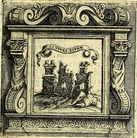 An illustration from Imprese illustri di diuersi, coi discorsi di Camillo Camilli, et con le figure intagliate in rame di Girolamo Porro Padouano .. (1586)