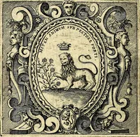 An illustration from Imprese illustri di diuersi, coi discorsi di Camillo Camilli, et con le figure intagliate in rame di Girolamo Porro Padouano .. (1586)