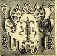 An illustration from Imprese illustri di diuersi, coi discorsi di Camillo Camilli, et con le figure intagliate in rame di Girolamo Porro Padouano .. (1586)