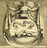 An illustration from Imprese illustri di diuersi, coi discorsi di Camillo Camilli, et con le figure intagliate in rame di Girolamo Porro Padouano .. (1586)