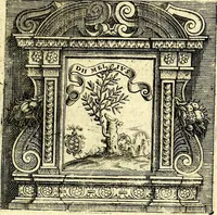 An illustration from Imprese illustri di diuersi, coi discorsi di Camillo Camilli, et con le figure intagliate in rame di Girolamo Porro Padouano .. (1586)