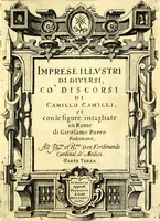 An illustration from Imprese illustri di diuersi, coi discorsi di Camillo Camilli, et con le figure intagliate in rame di Girolamo Porro Padouano .. (1586)