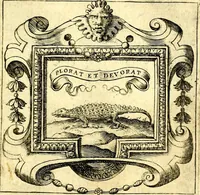 An illustration from Imprese illustri di diuersi, coi discorsi di Camillo Camilli, et con le figure intagliate in rame di Girolamo Porro Padouano .. (1586)