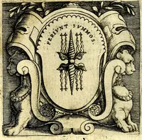An illustration from Imprese illustri di diuersi, coi discorsi di Camillo Camilli, et con le figure intagliate in rame di Girolamo Porro Padouano .. (1586)