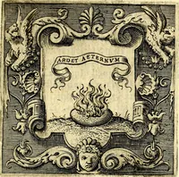An illustration from Imprese illustri di diuersi, coi discorsi di Camillo Camilli, et con le figure intagliate in rame di Girolamo Porro Padouano .. (1586)