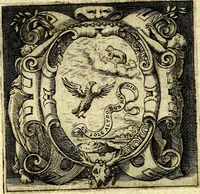 An illustration from Imprese illustri di diuersi, coi discorsi di Camillo Camilli, et con le figure intagliate in rame di Girolamo Porro Padouano .. (1586)