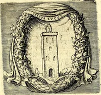 An illustration from Imprese illustri di diuersi, coi discorsi di Camillo Camilli, et con le figure intagliate in rame di Girolamo Porro Padouano .. (1586)