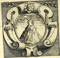 An illustration from Imprese illustri di diuersi, coi discorsi di Camillo Camilli, et con le figure intagliate in rame di Girolamo Porro Padouano .. (1586)
