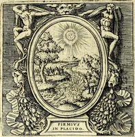 An illustration from Imprese illustri di diuersi, coi discorsi di Camillo Camilli, et con le figure intagliate in rame di Girolamo Porro Padouano .. (1586)