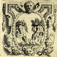An illustration from Imprese illustri di diuersi, coi discorsi di Camillo Camilli, et con le figure intagliate in rame di Girolamo Porro Padouano .. (1586)
