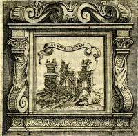An illustration from Imprese illustri di diuersi, coi discorsi di Camillo Camilli, et con le figure intagliate in rame di Girolamo Porro Padouano .. (1586)