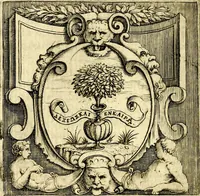 An illustration from Imprese illustri di diuersi, coi discorsi di Camillo Camilli, et con le figure intagliate in rame di Girolamo Porro Padouano .. (1586)