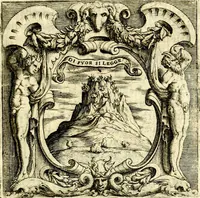 An illustration from Imprese illustri di diuersi, coi discorsi di Camillo Camilli, et con le figure intagliate in rame di Girolamo Porro Padouano .. (1586)