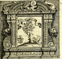An illustration from Imprese illustri di diuersi, coi discorsi di Camillo Camilli, et con le figure intagliate in rame di Girolamo Porro Padouano .. (1586)