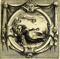 An illustration from Imprese illustri di diuersi, coi discorsi di Camillo Camilli, et con le figure intagliate in rame di Girolamo Porro Padouano .. (1586)