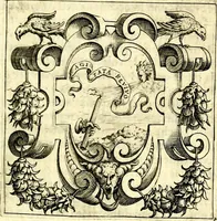 An illustration from Imprese illustri di diuersi, coi discorsi di Camillo Camilli, et con le figure intagliate in rame di Girolamo Porro Padouano .. (1586)
