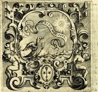 An illustration from Imprese illustri di diuersi, coi discorsi di Camillo Camilli, et con le figure intagliate in rame di Girolamo Porro Padouano .. (1586)