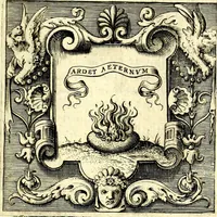 An illustration from Imprese illustri di diuersi, coi discorsi di Camillo Camilli, et con le figure intagliate in rame di Girolamo Porro Padouano .. (1586)
