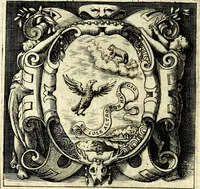 An illustration from Imprese illustri di diuersi, coi discorsi di Camillo Camilli, et con le figure intagliate in rame di Girolamo Porro Padouano .. (1586)