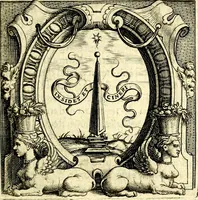 An illustration from Imprese illustri di diuersi, coi discorsi di Camillo Camilli, et con le figure intagliate in rame di Girolamo Porro Padouano .. (1586)