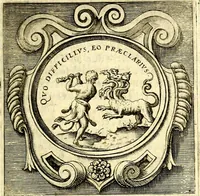 An illustration from Imprese illustri di diuersi, coi discorsi di Camillo Camilli, et con le figure intagliate in rame di Girolamo Porro Padouano .. (1586)