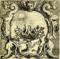 An illustration from Imprese illustri di diuersi, coi discorsi di Camillo Camilli, et con le figure intagliate in rame di Girolamo Porro Padouano .. (1586)