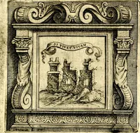 An illustration from Imprese illustri di diuersi, coi discorsi di Camillo Camilli, et con le figure intagliate in rame di Girolamo Porro Padouano .. (1586)