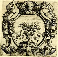 An illustration from Imprese illustri di diuersi, coi discorsi di Camillo Camilli, et con le figure intagliate in rame di Girolamo Porro Padouano .. (1586)