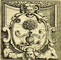 An illustration from Imprese illustri di diuersi, coi discorsi di Camillo Camilli, et con le figure intagliate in rame di Girolamo Porro Padouano .. (1586)