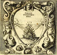 An illustration from Imprese illustri di diuersi, coi discorsi di Camillo Camilli, et con le figure intagliate in rame di Girolamo Porro Padouano .. (1586)