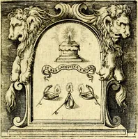 An illustration from Imprese illustri di diuersi, coi discorsi di Camillo Camilli, et con le figure intagliate in rame di Girolamo Porro Padouano .. (1586)