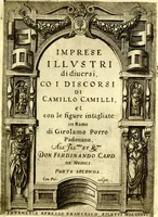 An illustration from Imprese illustri di diuersi, coi discorsi di Camillo Camilli, et con le figure intagliate in rame di Girolamo Porro Padouano .. (1586)