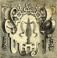 An illustration from Imprese illustri di diuersi, coi discorsi di Camillo Camilli, et con le figure intagliate in rame di Girolamo Porro Padouano .. (1586)