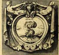 An illustration from Imprese illustri di diuersi, coi discorsi di Camillo Camilli, et con le figure intagliate in rame di Girolamo Porro Padouano .. (1586)