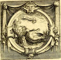 An illustration from Imprese illustri di diuersi, coi discorsi di Camillo Camilli, et con le figure intagliate in rame di Girolamo Porro Padouano .. (1586)