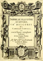 An illustration from Imprese illustri di diuersi, coi discorsi di Camillo Camilli, et con le figure intagliate in rame di Girolamo Porro Padouano .. (1586)