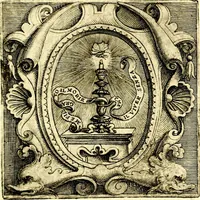 An illustration from Imprese illustri di diuersi, coi discorsi di Camillo Camilli, et con le figure intagliate in rame di Girolamo Porro Padouano .. (1586)