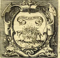 An illustration from Imprese illustri di diuersi, coi discorsi di Camillo Camilli, et con le figure intagliate in rame di Girolamo Porro Padouano .. (1586)