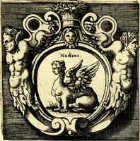 An illustration from Imprese illustri di diuersi, coi discorsi di Camillo Camilli, et con le figure intagliate in rame di Girolamo Porro Padouano .. (1586)