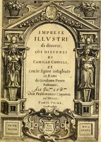 An illustration from Imprese illustri di diuersi, coi discorsi di Camillo Camilli, et con le figure intagliate in rame di Girolamo Porro Padouano .. (1586)