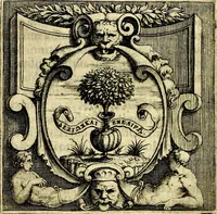 An illustration from Imprese illustri di diuersi, coi discorsi di Camillo Camilli, et con le figure intagliate in rame di Girolamo Porro Padouano .. (1586)