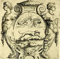 An illustration from Imprese illustri di diuersi, coi discorsi di Camillo Camilli, et con le figure intagliate in rame di Girolamo Porro Padouano .. (1586)