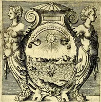 An illustration from Imprese illustri di diuersi, coi discorsi di Camillo Camilli, et con le figure intagliate in rame di Girolamo Porro Padouano .. (1586)
