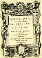 An illustration from Imprese illustri di diuersi, coi discorsi di Camillo Camilli, et con le figure intagliate in rame di Girolamo Porro Padouano .. (1586)