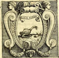 An illustration from Imprese illustri di diuersi, coi discorsi di Camillo Camilli, et con le figure intagliate in rame di Girolamo Porro Padouano .. (1586)