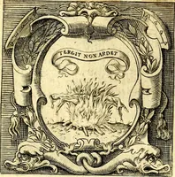 An illustration from Imprese illustri di diuersi, coi discorsi di Camillo Camilli, et con le figure intagliate in rame di Girolamo Porro Padouano .. (1586)