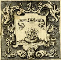An illustration from Imprese illustri di diuersi, coi discorsi di Camillo Camilli, et con le figure intagliate in rame di Girolamo Porro Padouano .. (1586)