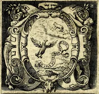 An illustration from Imprese illustri di diuersi, coi discorsi di Camillo Camilli, et con le figure intagliate in rame di Girolamo Porro Padouano .. (1586)