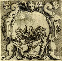 An illustration from Imprese illustri di diuersi, coi discorsi di Camillo Camilli, et con le figure intagliate in rame di Girolamo Porro Padouano .. (1586)